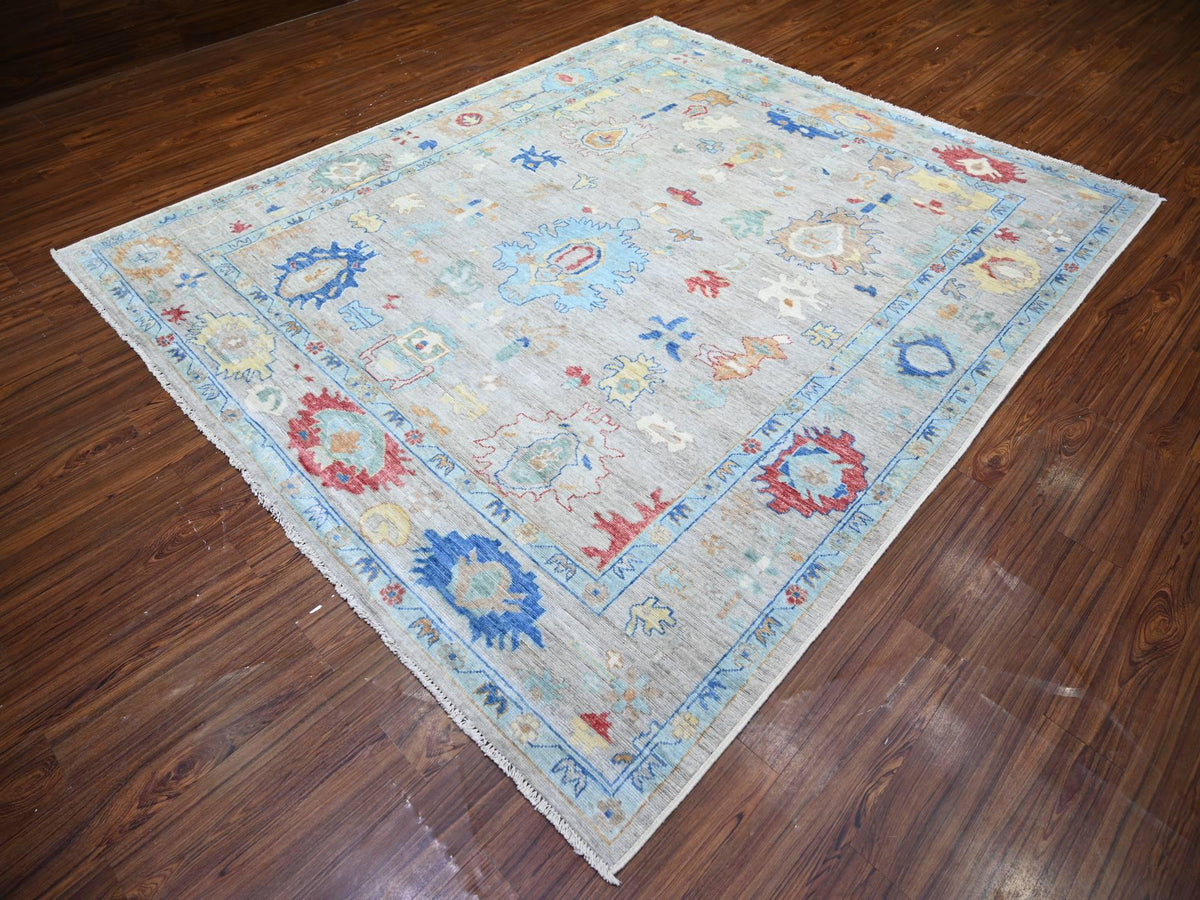 Oushak Oushak hand-knotted wool rug in Gray, 8'4" x 9'8" — SKU O074022 (view 3)