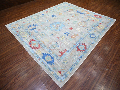 Oushak Oushak hand-knotted wool rug in Gray, 8'4" x 9'8" — SKU O074022 (view 3)