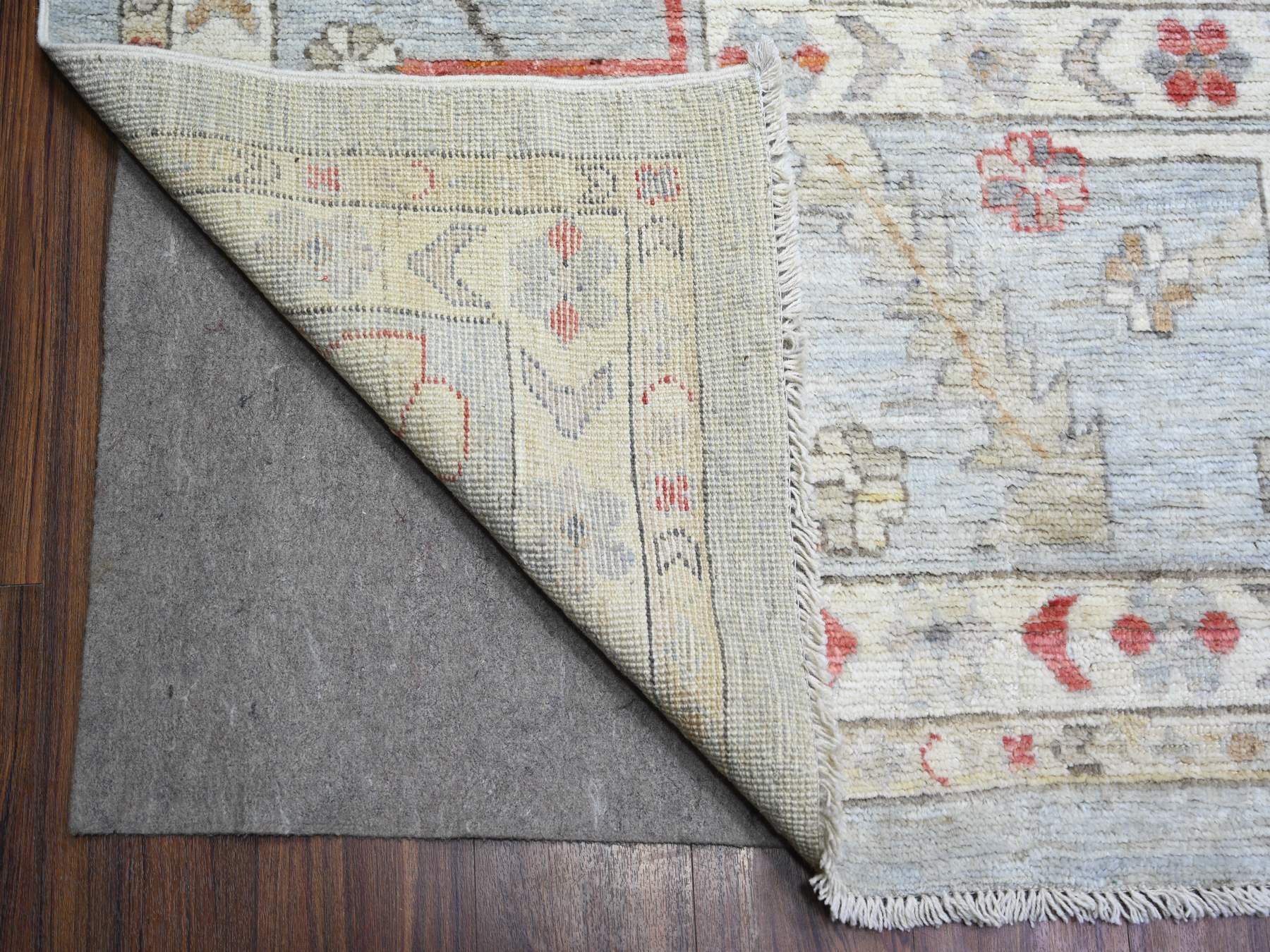 Oushak Oushak hand-knotted wool rug in Gray, 11'9" x 14' — SKU O074041 (view 4)