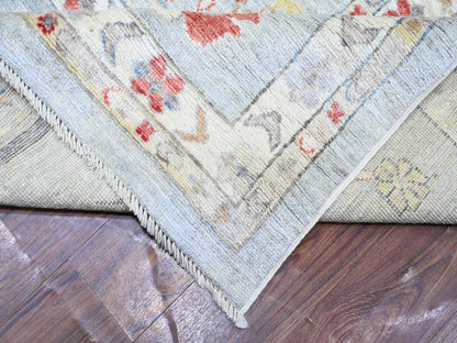 Oushak Oushak hand-knotted wool rug in Gray, 11'9" x 14' — SKU O074041 (view 6)