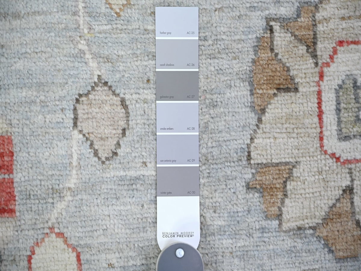 Oushak Oushak hand-knotted wool rug in Gray, 11'9" x 14' — SKU O074041 (view 7)