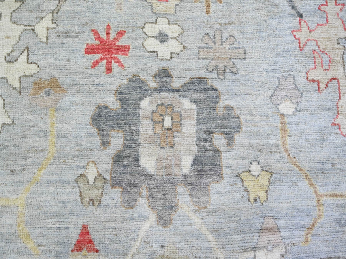 Oushak Oushak hand-knotted wool rug in Gray, 11'9" x 14' — SKU O074041 (view 8)