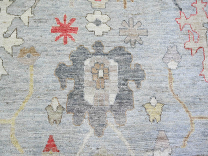 Oushak Oushak hand-knotted wool rug in Gray, 11'9" x 14' — SKU O074041 (view 8)