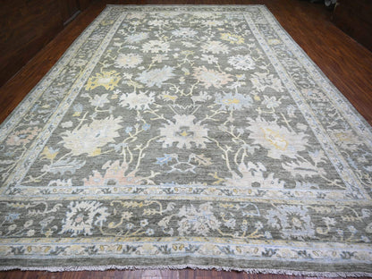 Oushak Oushak hand-knotted wool rug in Gray, 11'9" x 17'6" — SKU O074043 (view 2)