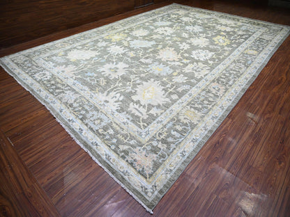 Oushak Oushak hand-knotted wool rug in Gray, 11'9" x 17'6" — SKU O074043 (view 3)
