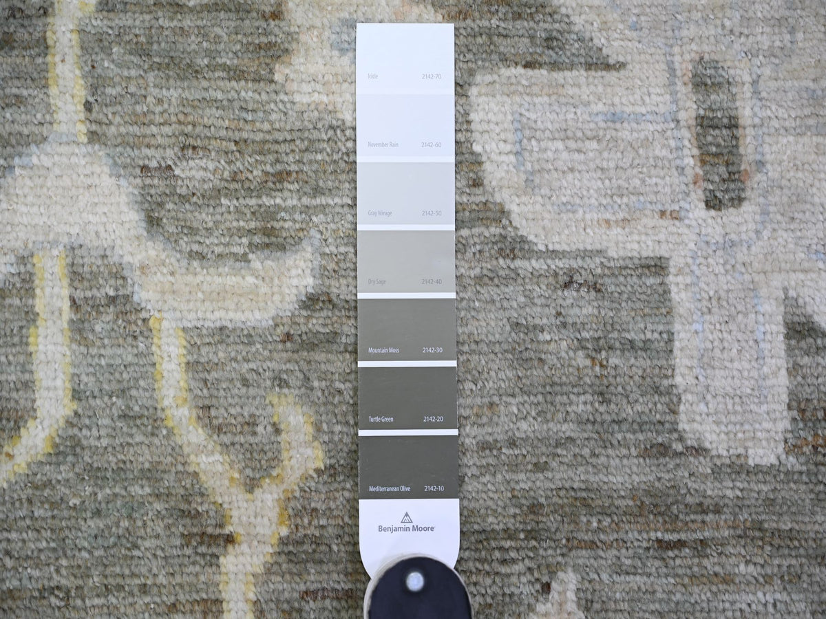 Oushak Oushak hand-knotted wool rug in Gray, 11'9" x 17'6" — SKU O074043 (view 7)