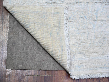 Peshawar Oushak hand-knotted wool runner in Ivory, 2'8" x 9'7" — SKU O074054 (view 2)