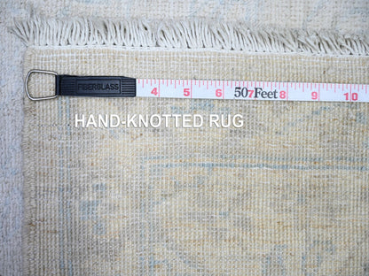 Peshawar Oushak hand-knotted wool runner in Ivory, 2'8" x 9'7" — SKU O074054 (view 6)