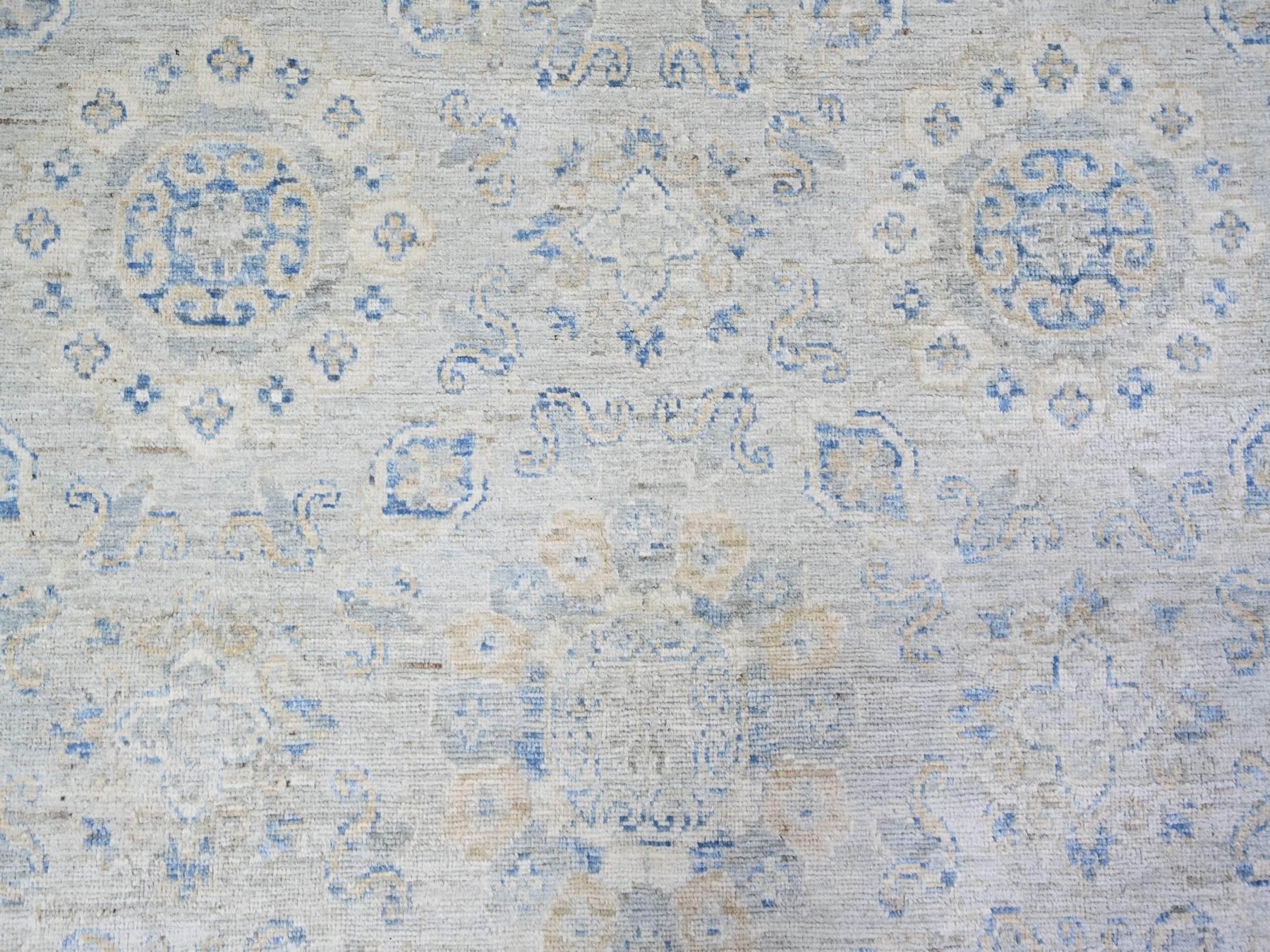 Peshawar Oushak hand-knotted wool rug in Ivory, 11'9" x 14'8" — SKU O074056 (view 8)