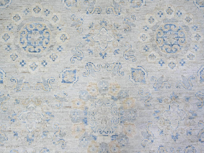 Peshawar Oushak hand-knotted wool rug in Ivory, 11'9" x 14'8" — SKU O074056 (view 8)