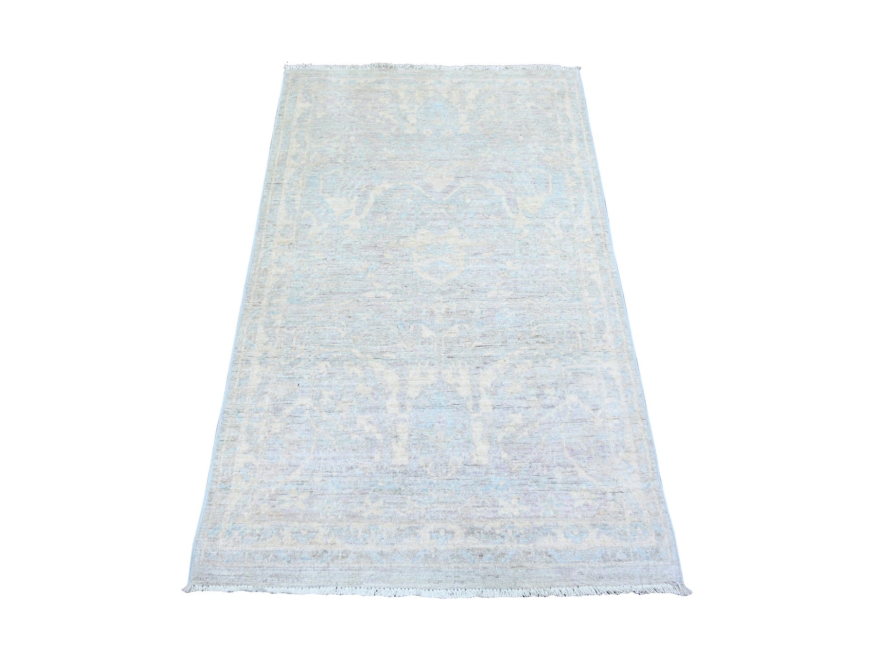 Peshawar Oushak hand-knotted wool rug in Ivory, 2'10" x 5' — SKU O074065