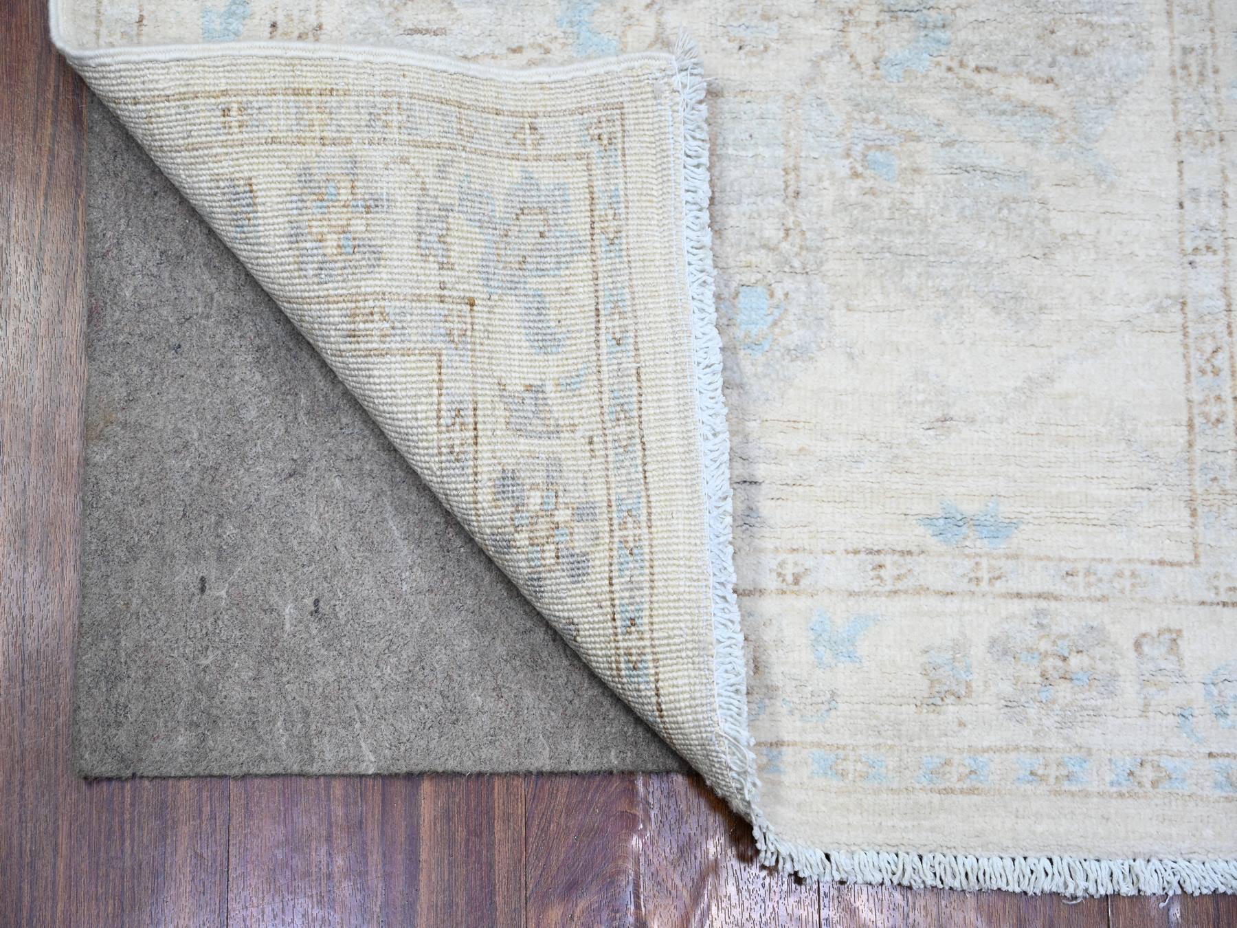 Peshawar Oushak hand-knotted wool runner in Ivory, 2'4" x 11'7" — SKU O074069 (view 2)