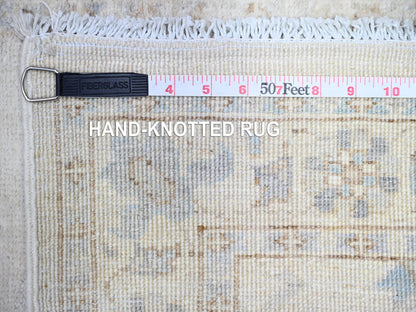 Peshawar Oushak hand-knotted wool runner in Ivory, 2'4" x 11'7" — SKU O074069 (view 6)