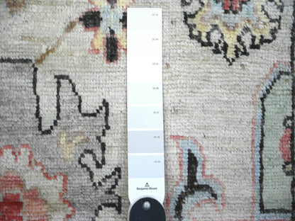 Oushak Oushak hand-knotted wool runner in Gray, 4'1" x 9'6" — SKU O074073 (view 3)
