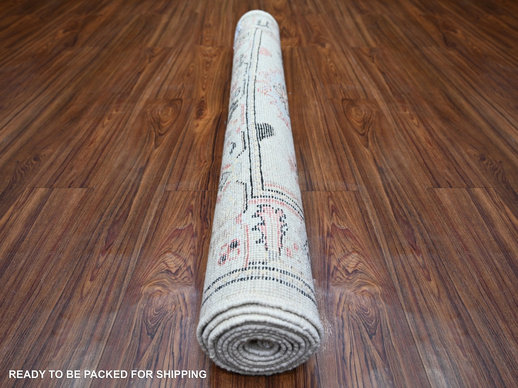 Oushak Oushak hand-knotted wool runner in Gray, 4'1" x 9'6" — SKU O074073 (view 4)