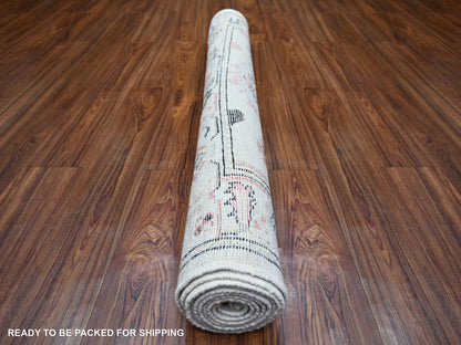 Oushak Oushak hand-knotted wool runner in Gray, 4'1" x 9'6" — SKU O074073 (view 4)