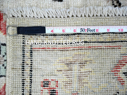 Oushak Oushak hand-knotted wool runner in Gray, 4'1" x 9'6" — SKU O074073 (view 6)