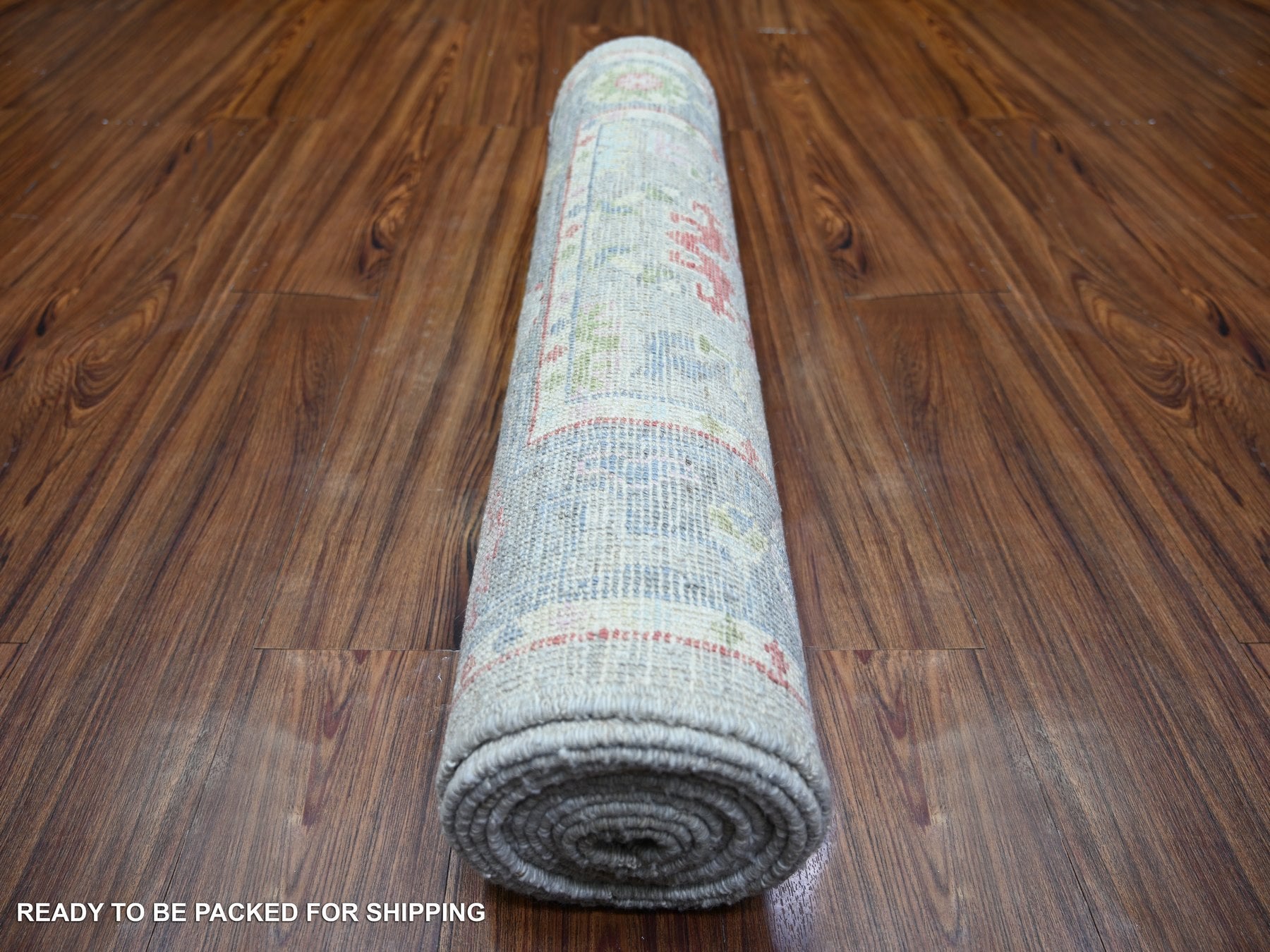 Oushak Oushak hand-knotted wool runner in Gray, 2'9" x 13'7" — SKU O074107 (view 4)