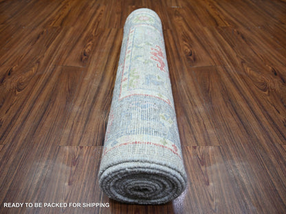 Oushak Oushak hand-knotted wool runner in Gray, 2'9" x 13'7" — SKU O074107 (view 4)