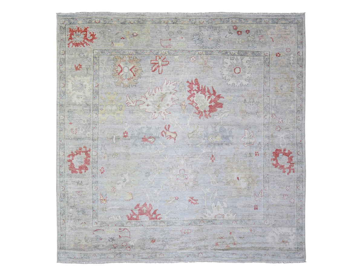 Oushak Oushak hand-knotted wool rug in Blue, 9'8" x 9'10" — SKU O074172