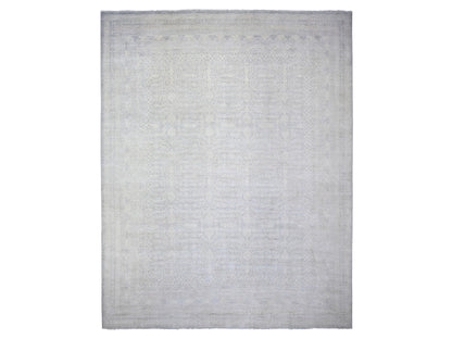 Blue 12'0" x 14'3" Oushak And Peshawar Hand knotted Wool Rug - Sku: O074177