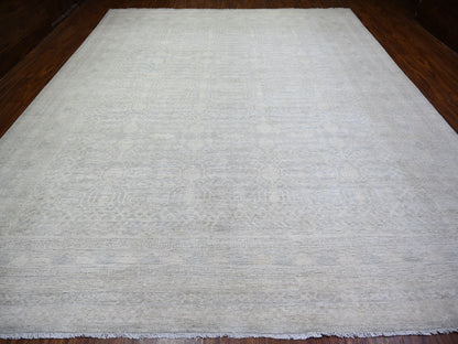 Blue 12'0" x 14'3" Oushak And Peshawar Hand knotted Wool Rug - Sku: O074177