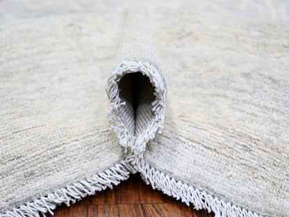 Blue 12'0" x 14'3" Oushak And Peshawar Hand knotted Wool Rug - Sku: O074177
