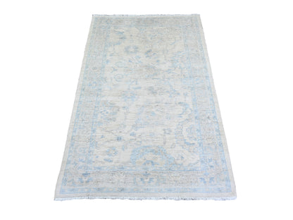 Peshawar Oushak hand-knotted wool rug in Ivory, 3' x 5' — SKU O074178