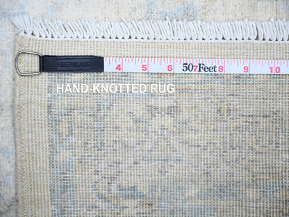 Peshawar Oushak hand-knotted wool rug in Ivory, 3' x 5' — SKU O074178 (view 6)