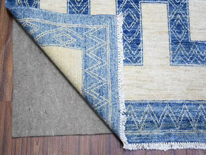 Blue 9'1" x 11'8" Oushak And Peshawar Hand knotted Wool Rug - Sku: O074185