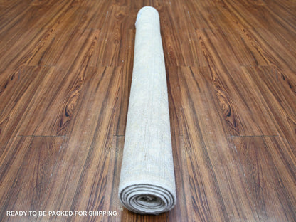 Peshawar Oushak hand-knotted wool rug in Ivory, 4' x 5'9" — SKU O074205 (view 4)