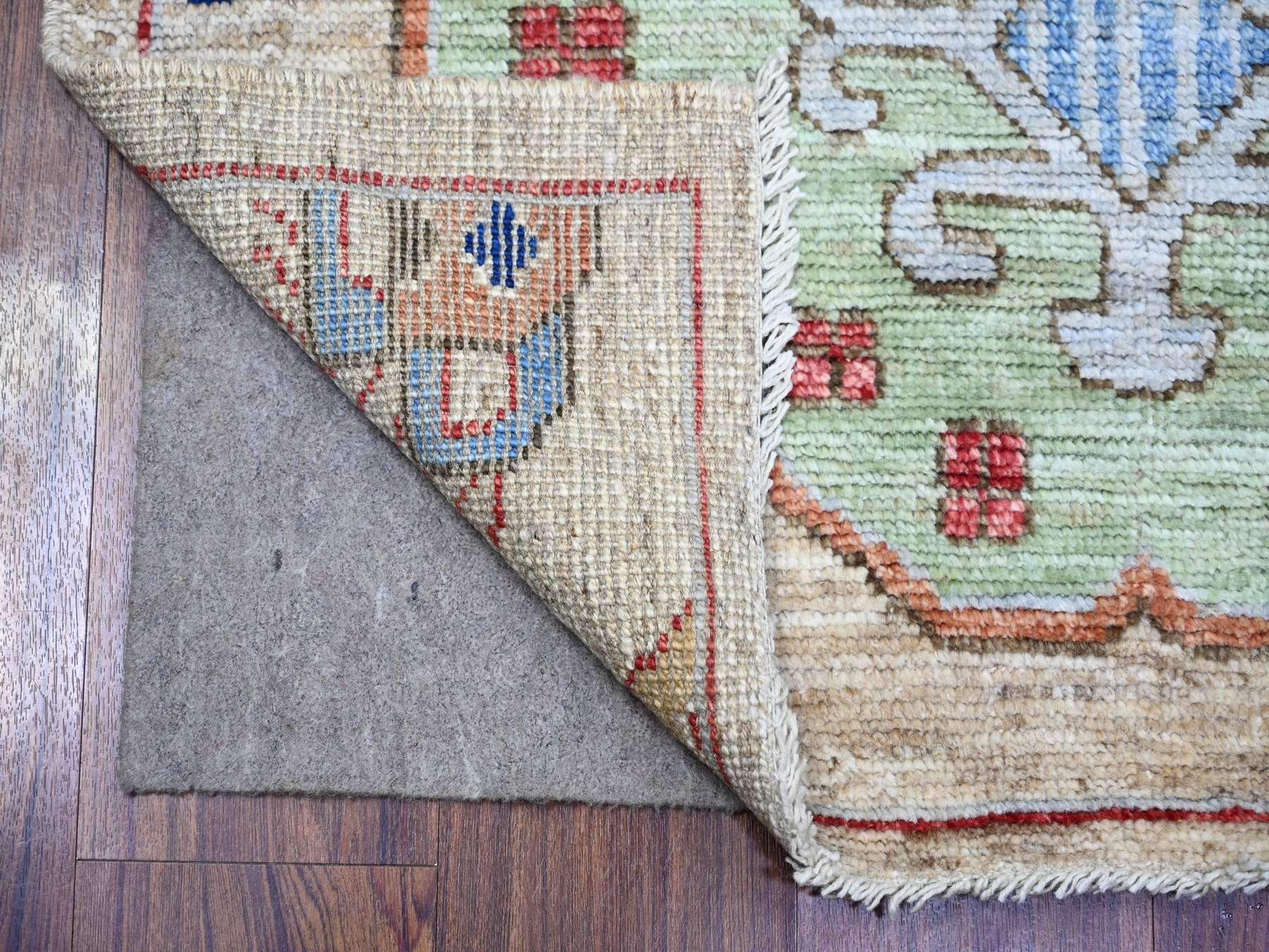Tribal & Geometric hand-knotted wool runner in Brown, 3'1" x 7'9" — SKU O074221 (view 2)