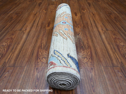 Brown 3'0" x 10'0" Tribal Hand knotted Wool Rug - Sku: O074224