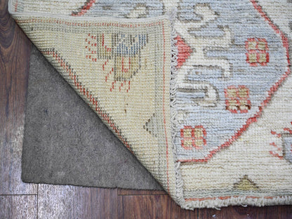 Tribal & Geometric hand-knotted wool rug in Ivory, 4' x 6' — SKU O074230 (view 2)