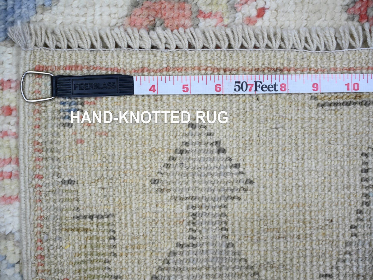 Tribal & Geometric hand-knotted wool rug in Ivory, 4' x 6' — SKU O074230 (view 6)