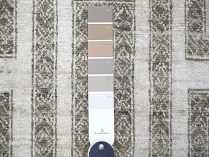 Brown 2'6" x 5'8" Oushak / Peshawar Hand knotted Wool Rug - Sku: O074259