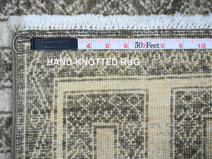 Brown 2'6" x 5'8" Oushak / Peshawar Hand knotted Wool Rug - Sku: O074259