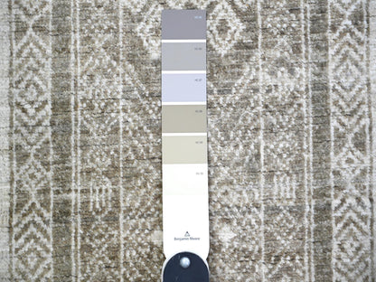 Brown 6'0" x 9'0" Oushak / Peshawar Hand knotted Wool Rug - Sku: O074278