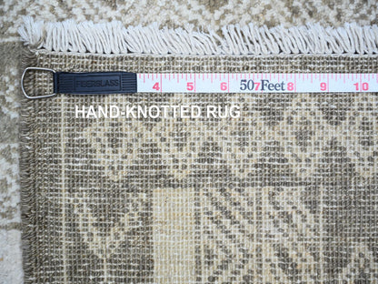 Brown 6'0" x 9'0" Oushak / Peshawar Hand knotted Wool Rug - Sku: O074278