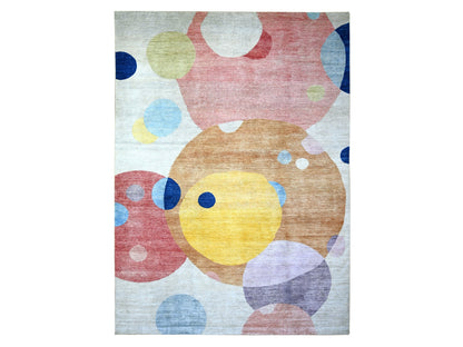 Modern / Contemporary hand-knotted wool rug in Multicolored, 10' x 13'9" — SKU O074288