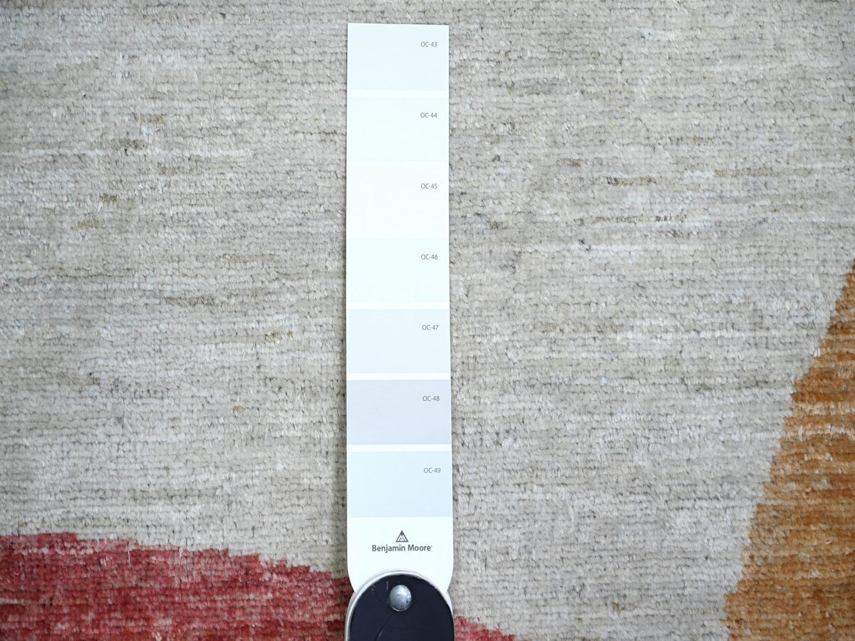 Modern / Contemporary hand-knotted wool rug in Multicolored, 10' x 13'9" — SKU O074288 (view 7)