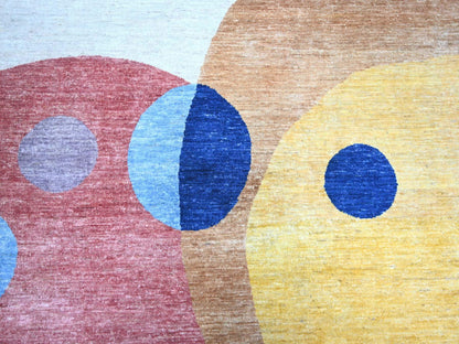 Modern / Contemporary hand-knotted wool rug in Multicolored, 10' x 13'9" — SKU O074288 (view 8)