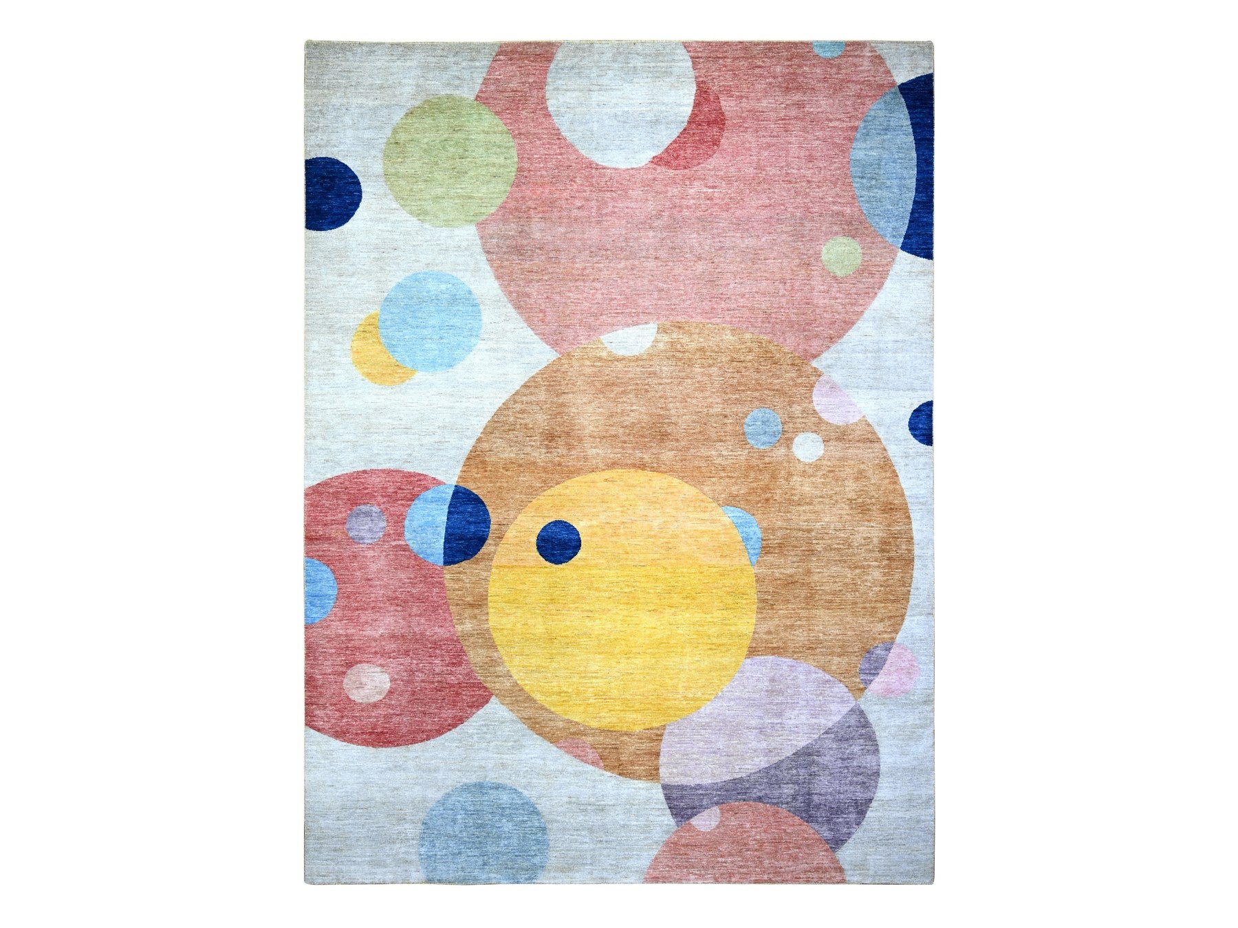 Modern / Contemporary hand-knotted wool rug in Multicolored, 9' x 12' — SKU O074294