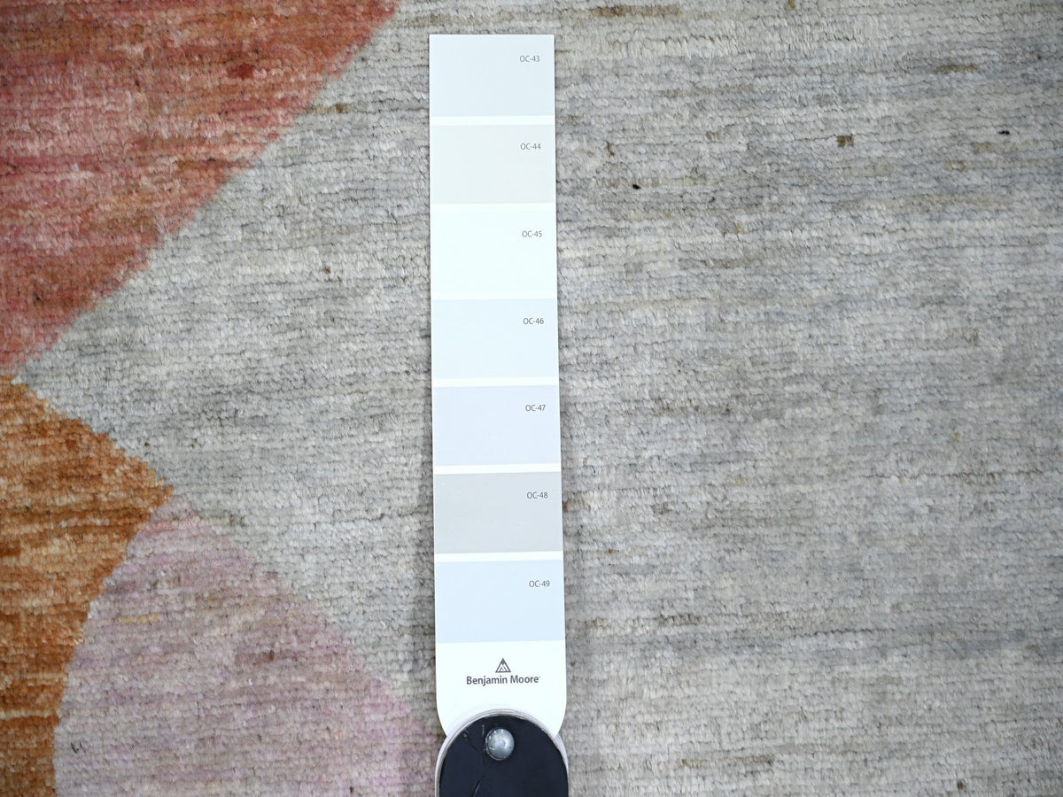 Modern / Contemporary hand-knotted wool rug in Multicolored, 9' x 12' — SKU O074294 (view 7)
