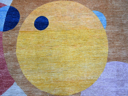 Modern / Contemporary hand-knotted wool rug in Multicolored, 9' x 12' — SKU O074294 (view 8)