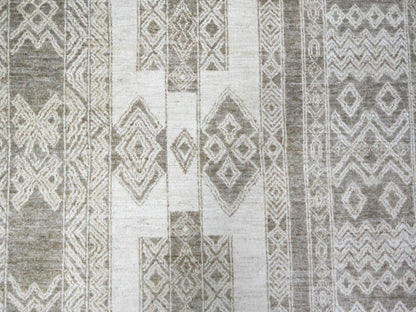 Brown 7'8" x 9'6" Oushak / Peshawar Hand knotted Wool Rug - Sku: O074297