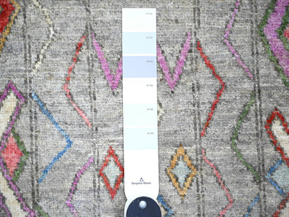 Peshawar Oushak hand-knotted wool rug in Gray, 9'10" x 13'8" — SKU O074329 (view 7)