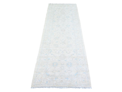 Peshawar Oushak hand-knotted wool runner in Ivory, 2'9" x 7'8" — SKU O074369