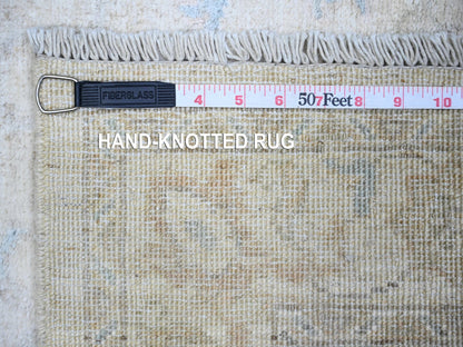 Peshawar Oushak hand-knotted wool runner in Ivory, 2'9" x 7'8" — SKU O074369 (view 6)