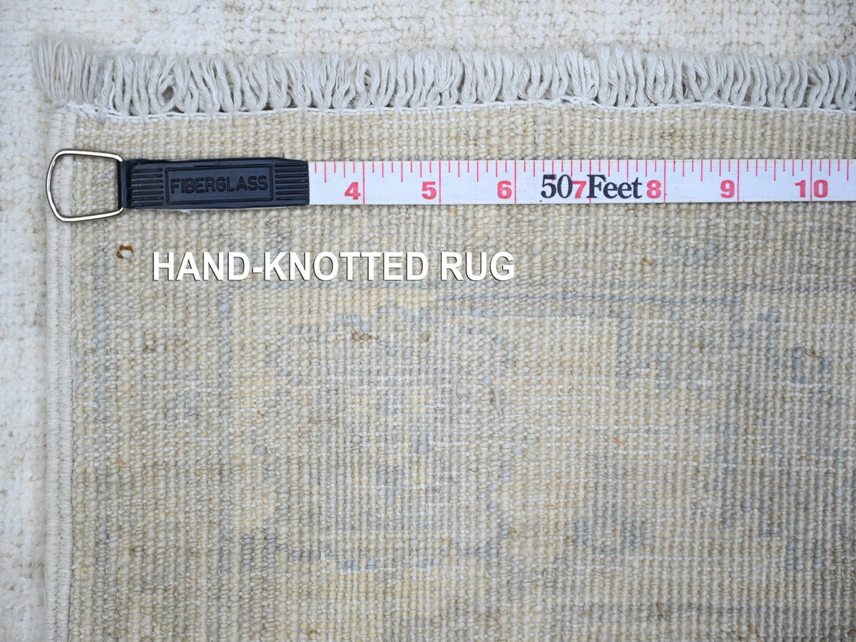 Peshawar Oushak hand-knotted wool rug in Ivory & Daisy White, 3'10" x 5'10" — SKU O074462 (view 6)